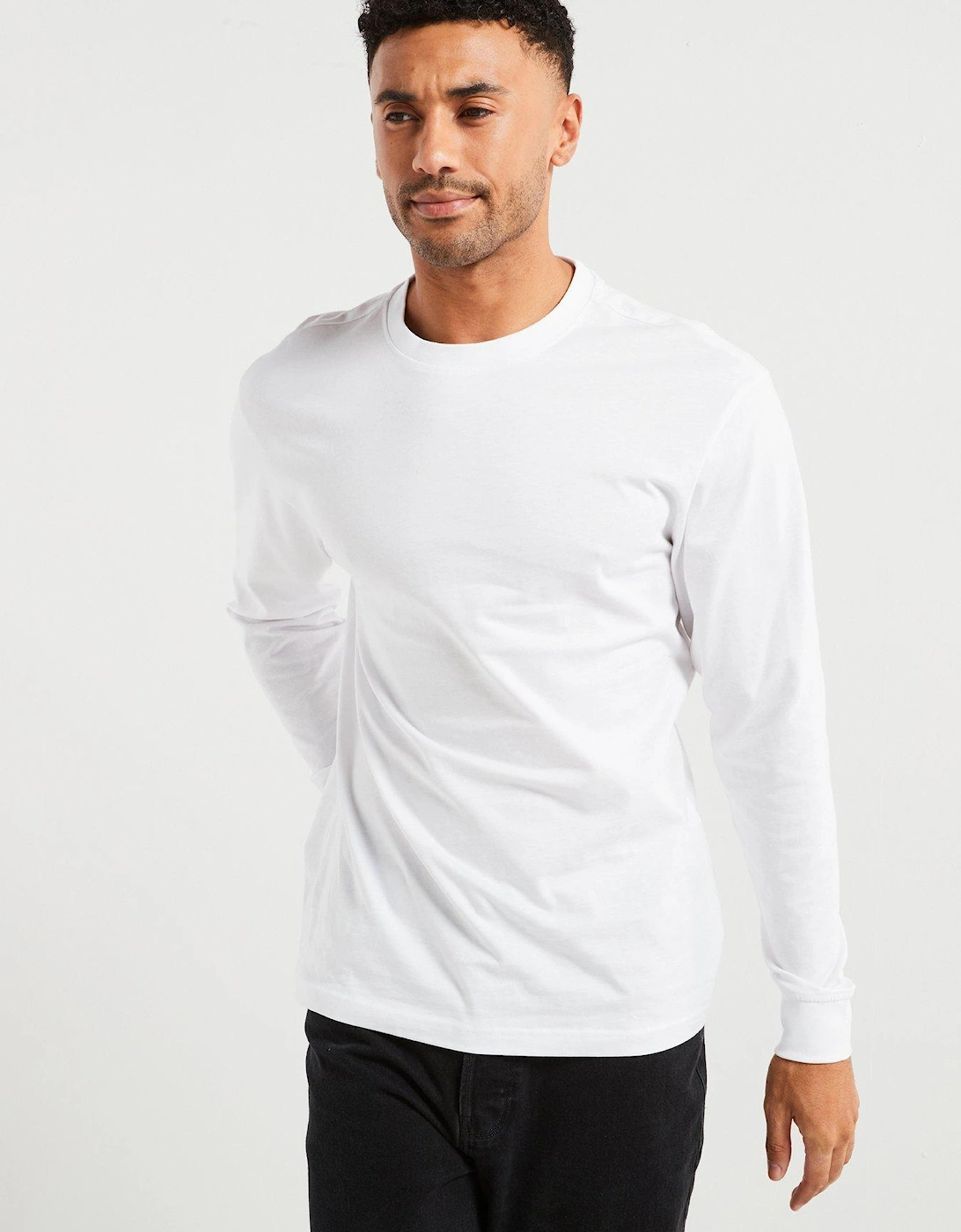 Long Sleeve Relaxed Fit T-Shirt - White, 7 of 6