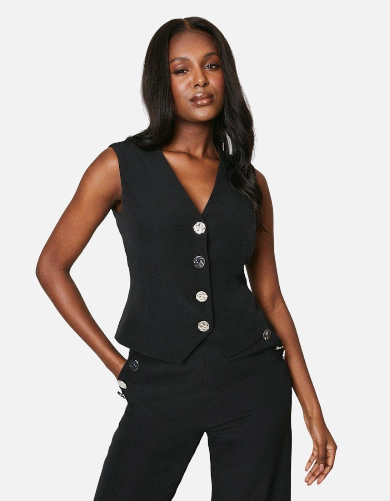 Womens/Ladies Button Front Waistcoat