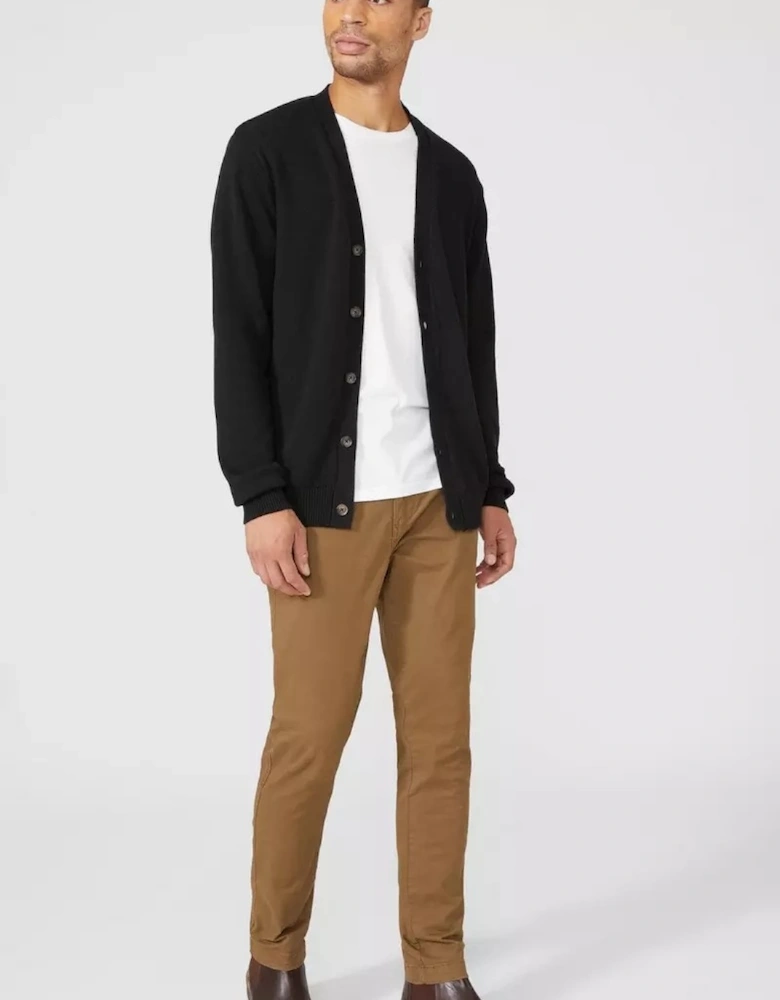 Mens Knitted Cotton Cardigan