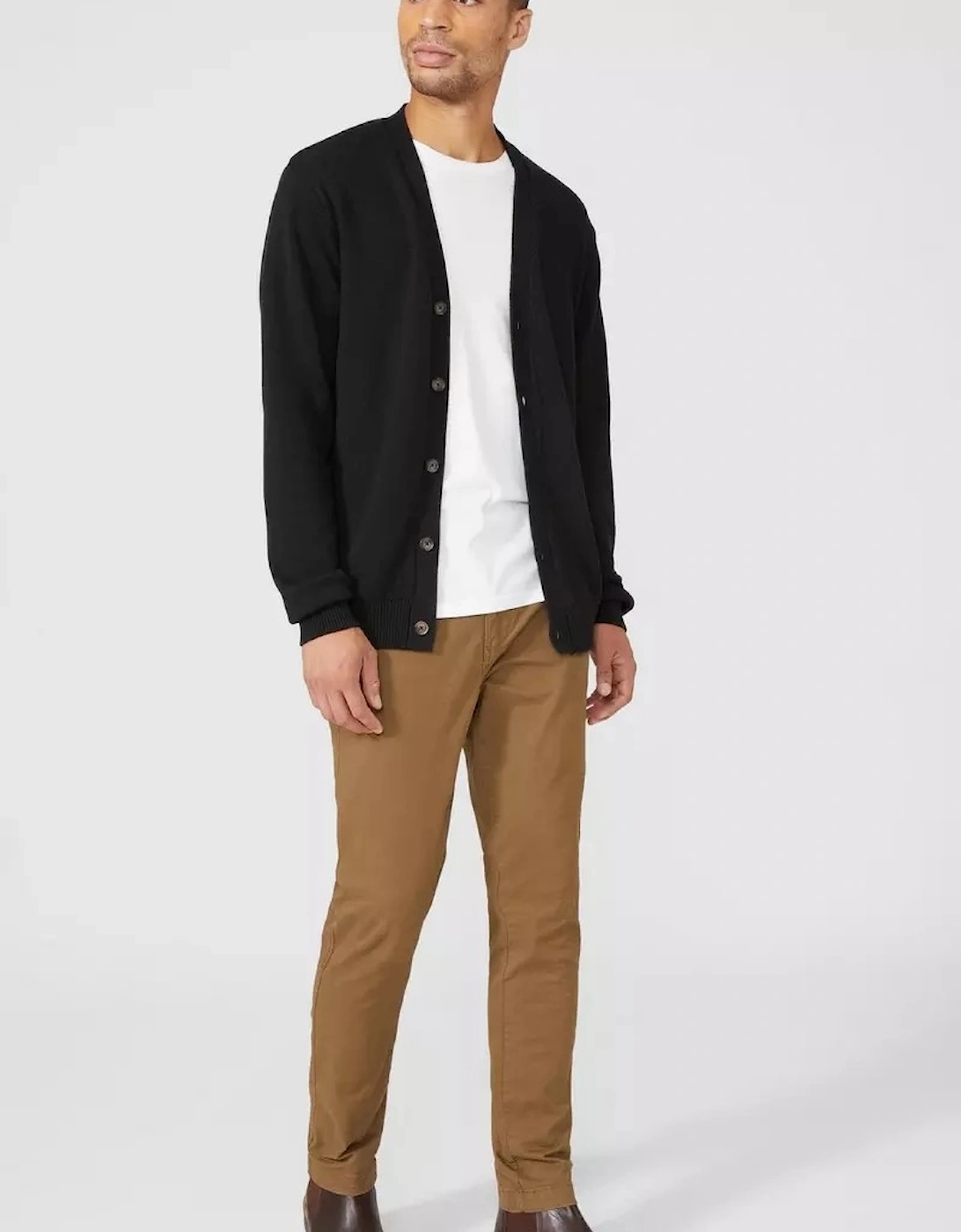Mens Knitted Cotton Cardigan