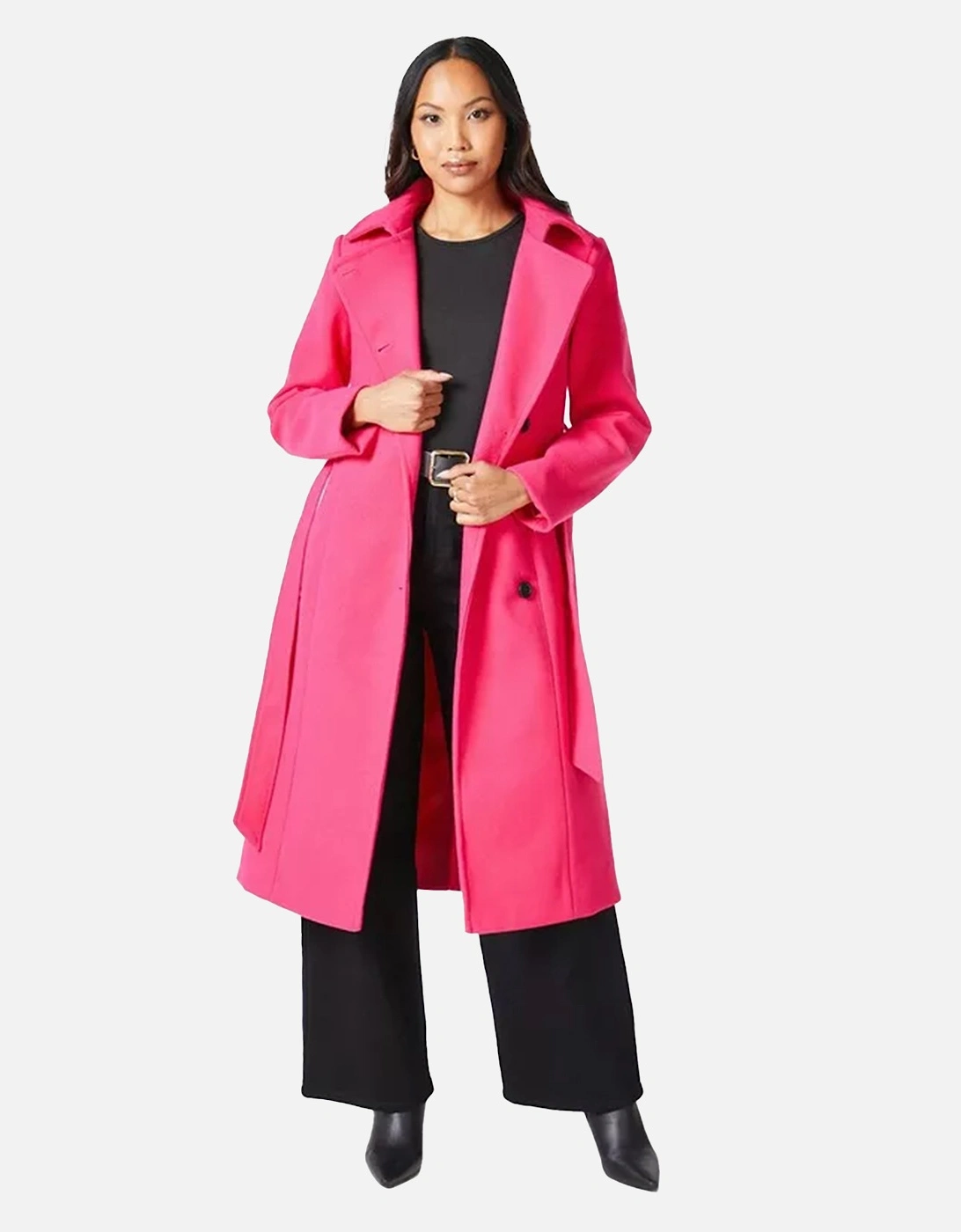 Womens/Ladies Asymmetric Wrap Coat