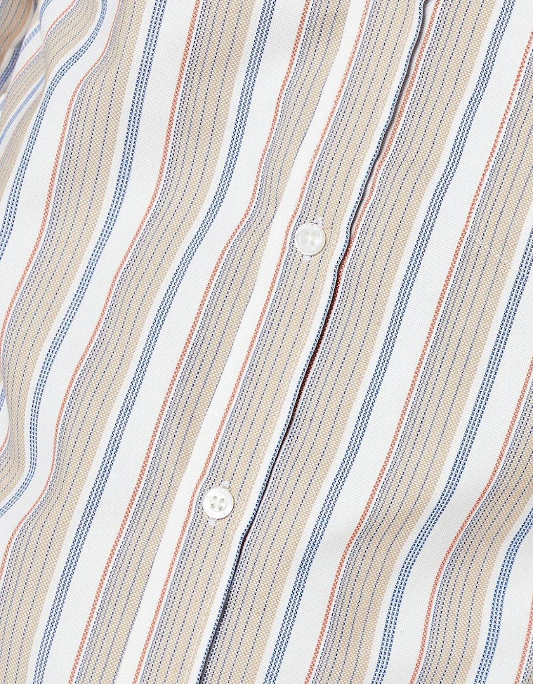 Mens Stripe Oxford Short-Sleeved Shirt