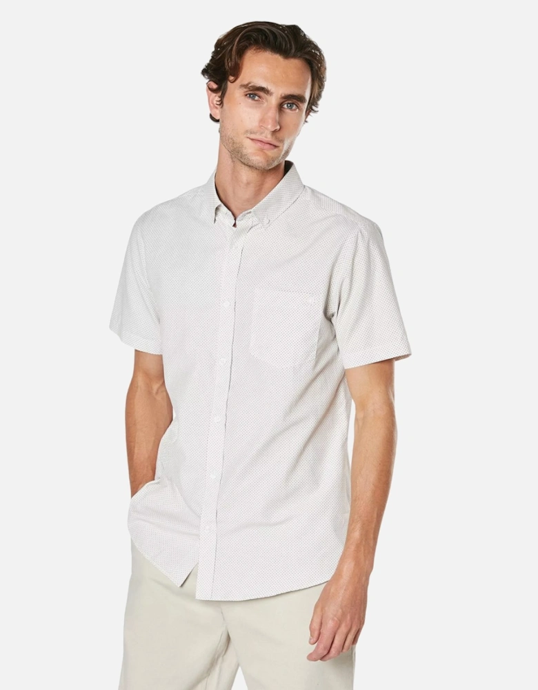 Mens Dotted Short-Sleeved Shirt