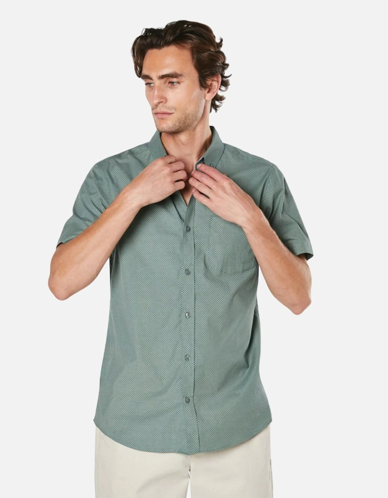 Mens Dotted Short-Sleeved Shirt