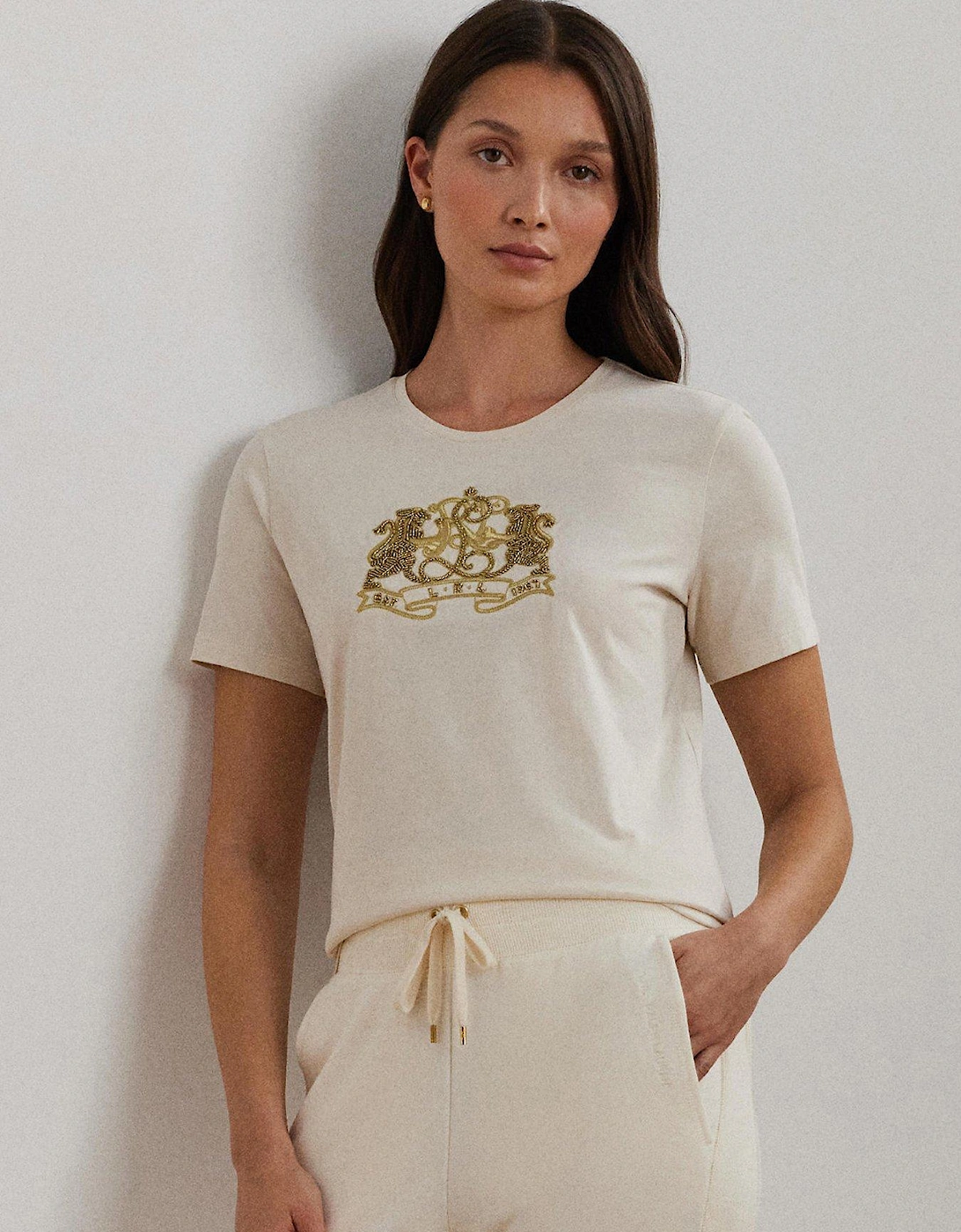 Katlin Short Sleeve T-Shirt - Cream, 6 of 5