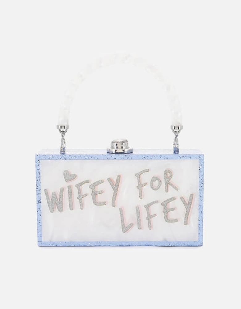 Cleo Wifey For Lifey Acrylic Clutch Bag