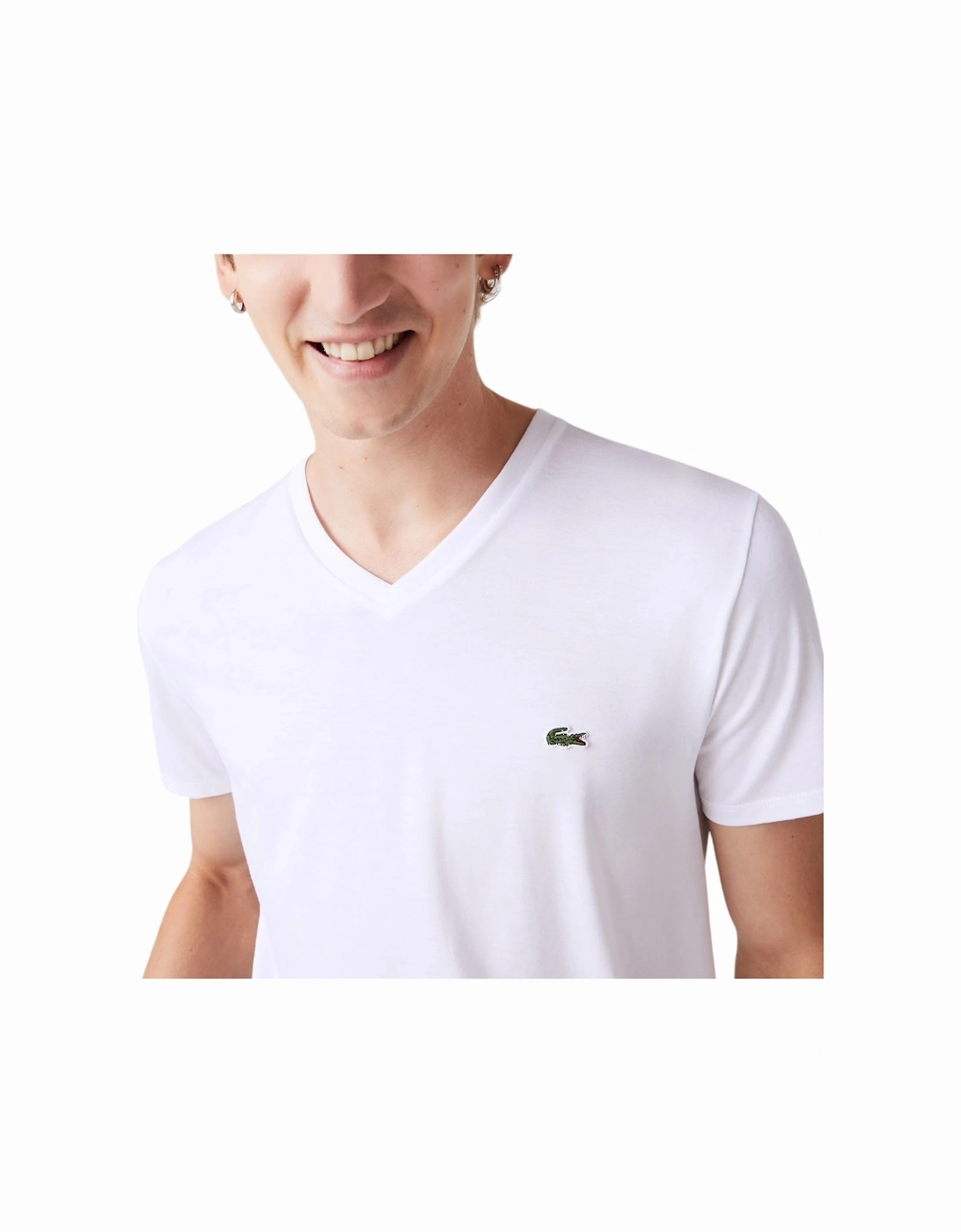 TH6710 Mens V Neck T Shirt PIMA Casual Short Sleeve Summer Cotton Tee