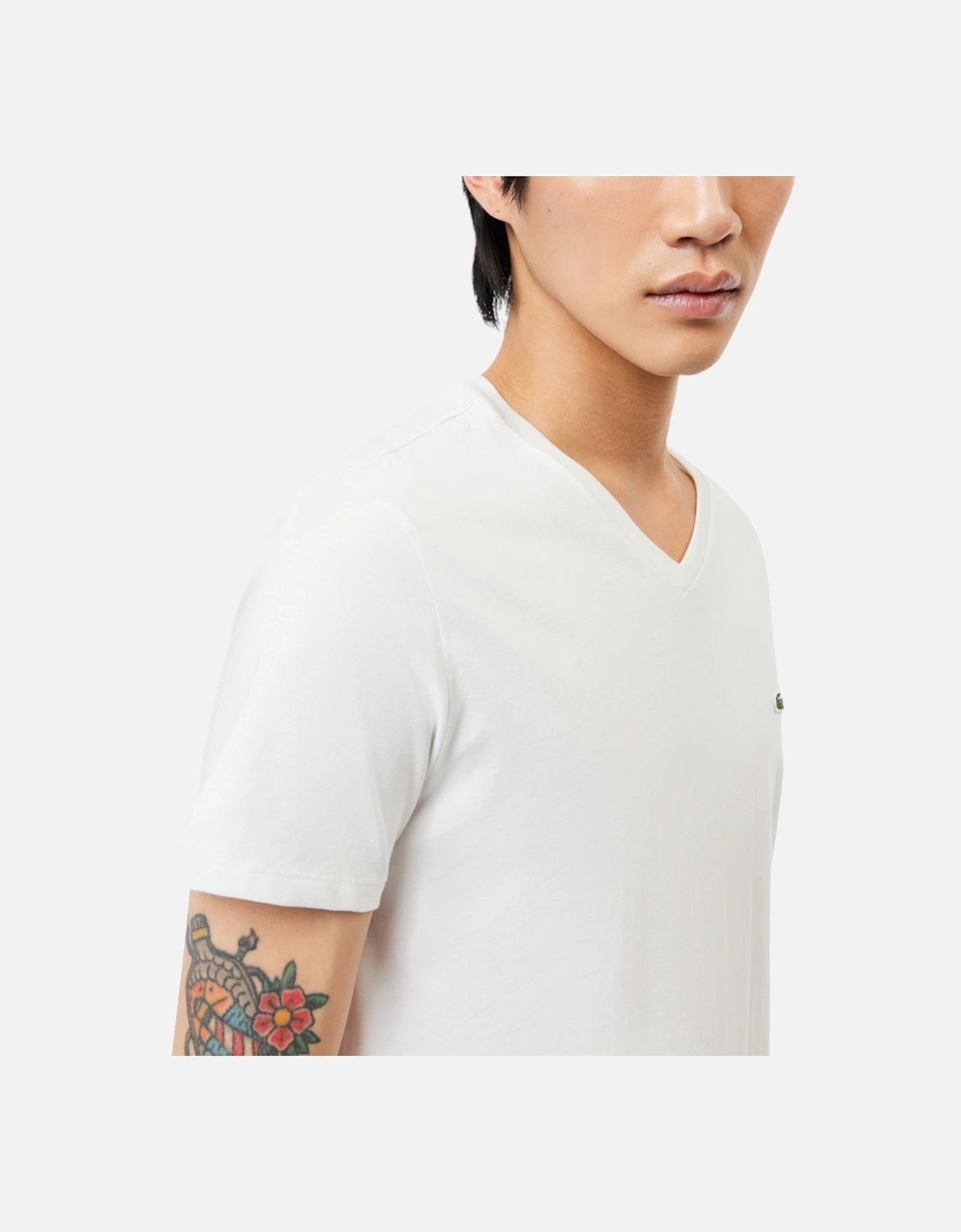 TH6710 Mens V Neck T Shirt PIMA Casual Short Sleeve Summer Cotton Tee