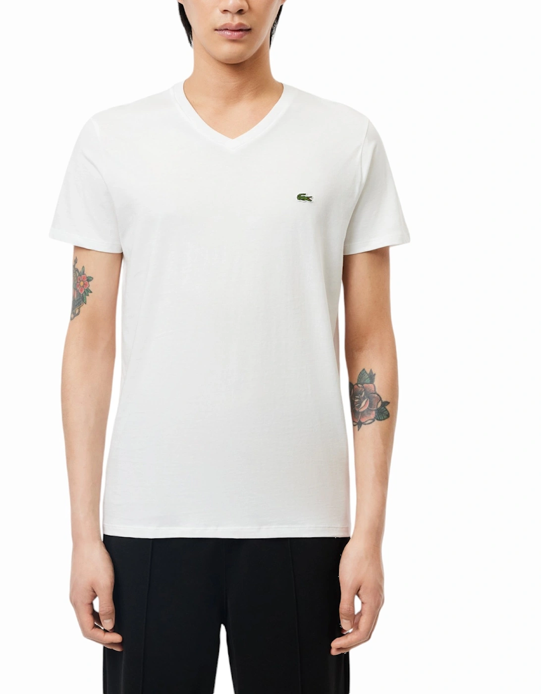 TH6710 Mens V Neck T Shirt PIMA Casual Short Sleeve Summer Cotton Tee, 8 of 7