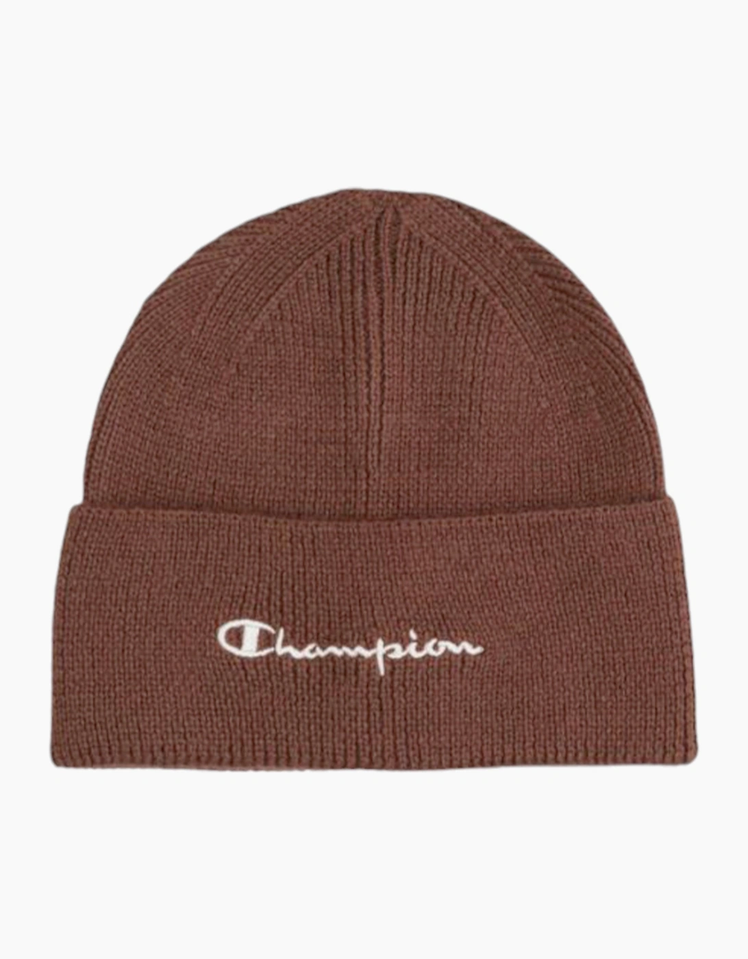 Men's CHAMPION Mens Beanie Hat Thick Winter Warm knitted Ribbed Outdoor Unisex Caps - Brown