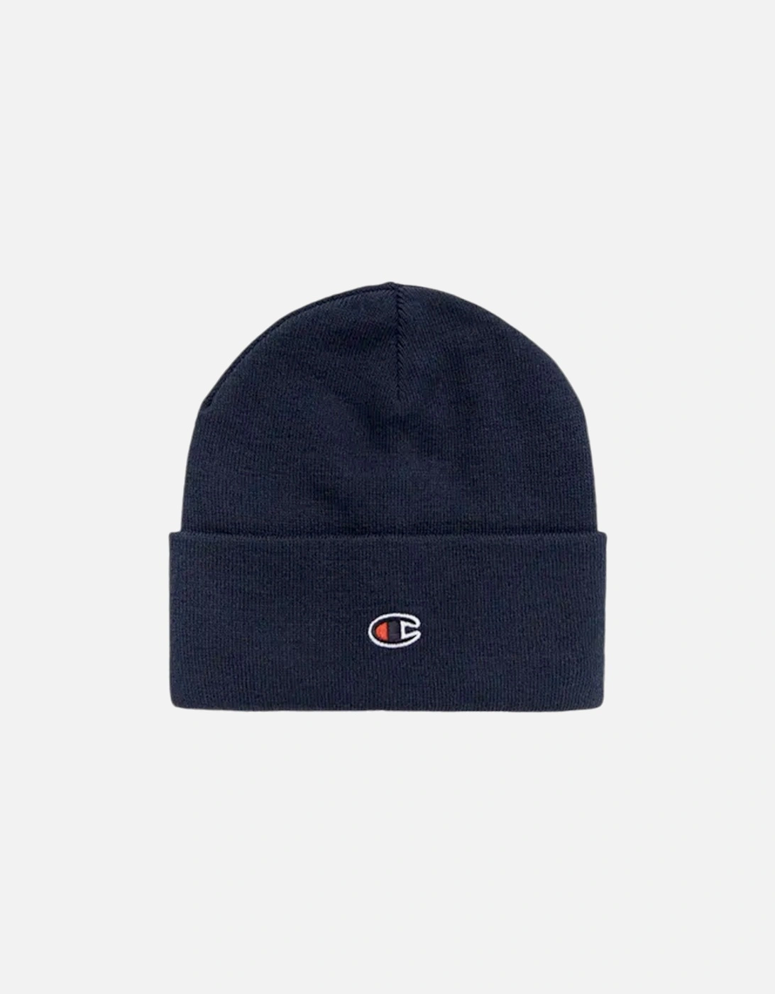 Champion Men's Navy Beanie Hat Winter Warm Thick Knitted Ribbed Outdoor Unisex Caps 44Cm