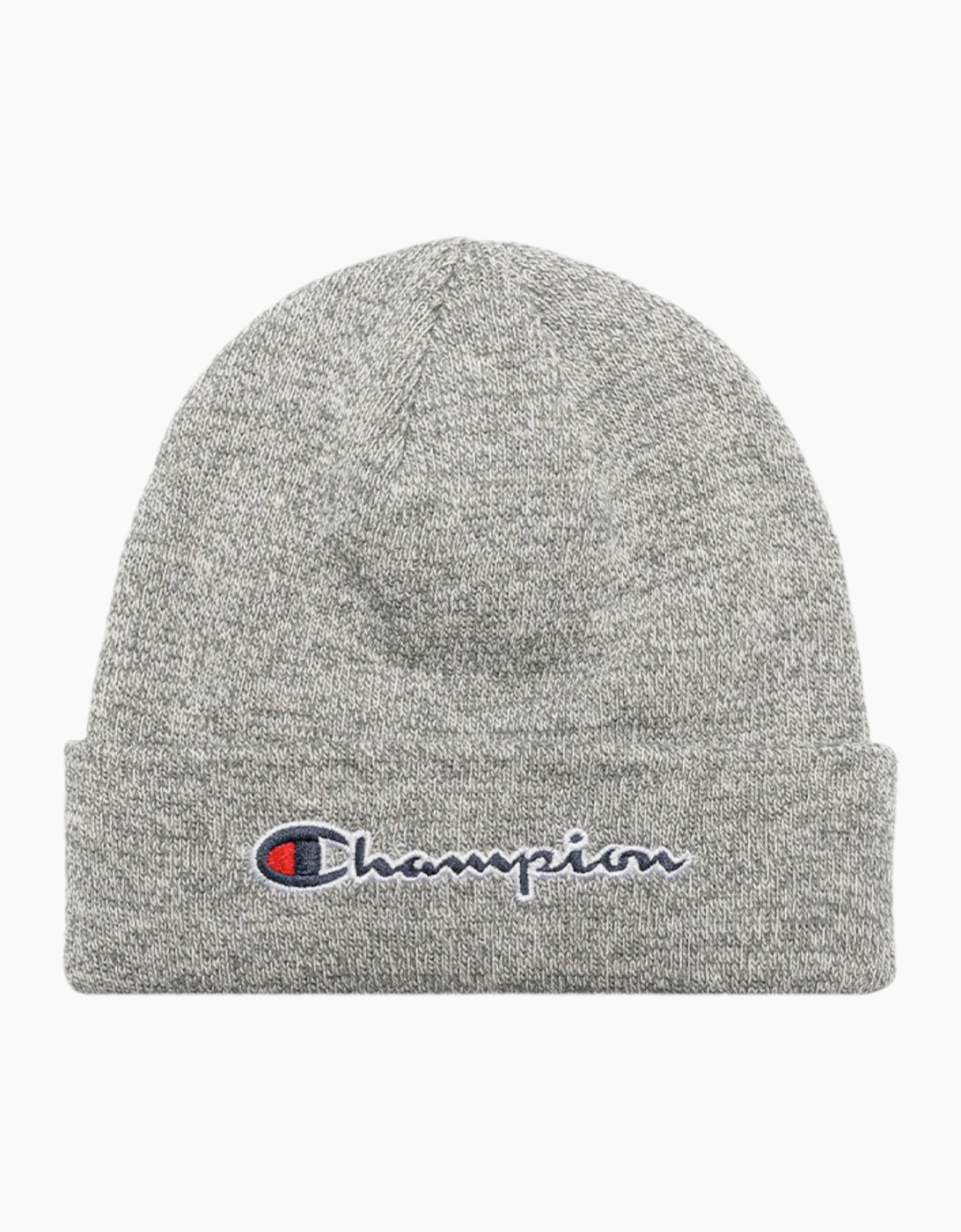 Champion Men's Grey Beanie Hat Winter Warm Thick Knitted Ribbed Outdoor Unisex Caps 44Cm