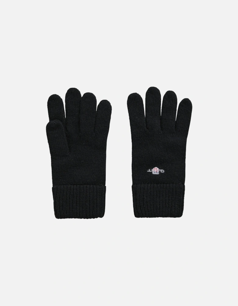 Shield Wool Gloves, Black
