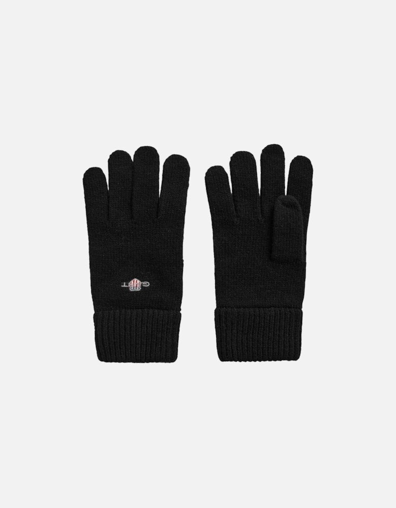 Shield Wool Gloves, Black