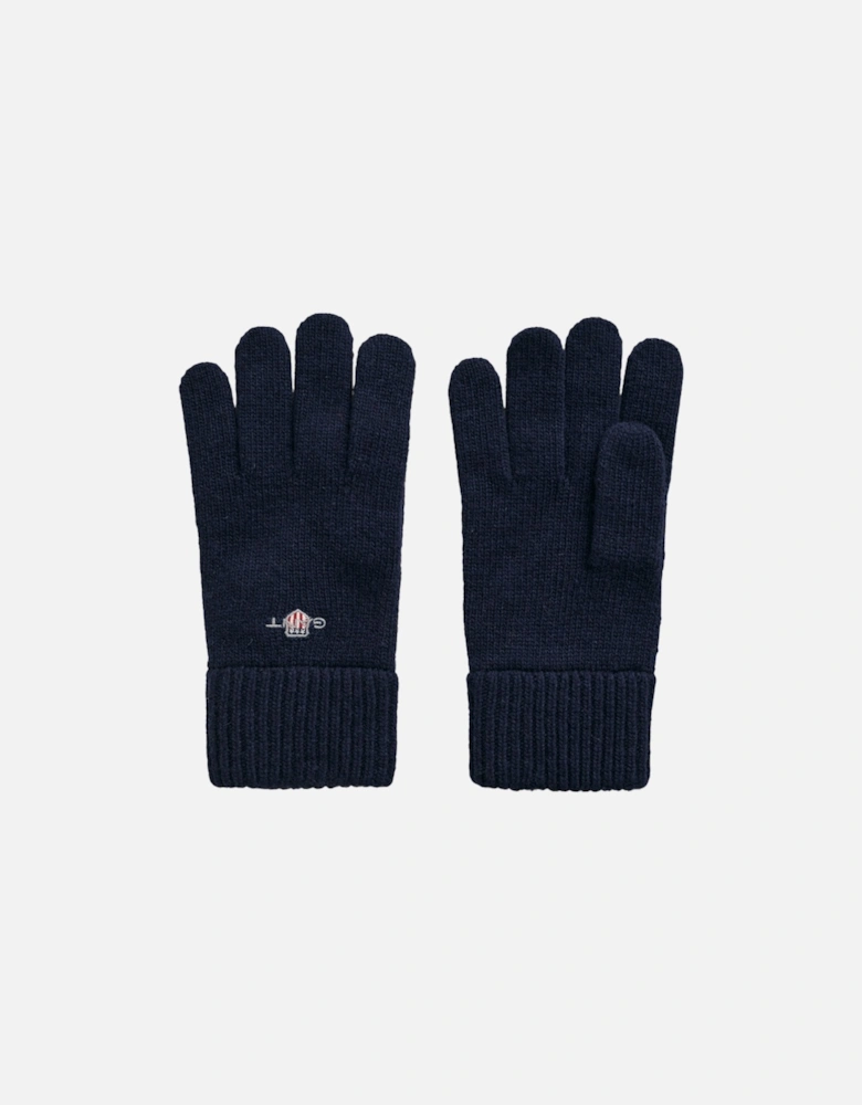 Shield Wool Gloves, Navy