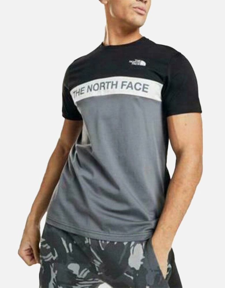 North Face Mens T Shirts Crew Neck Block Grid Casual Regular Fit Soft Cotton Tee