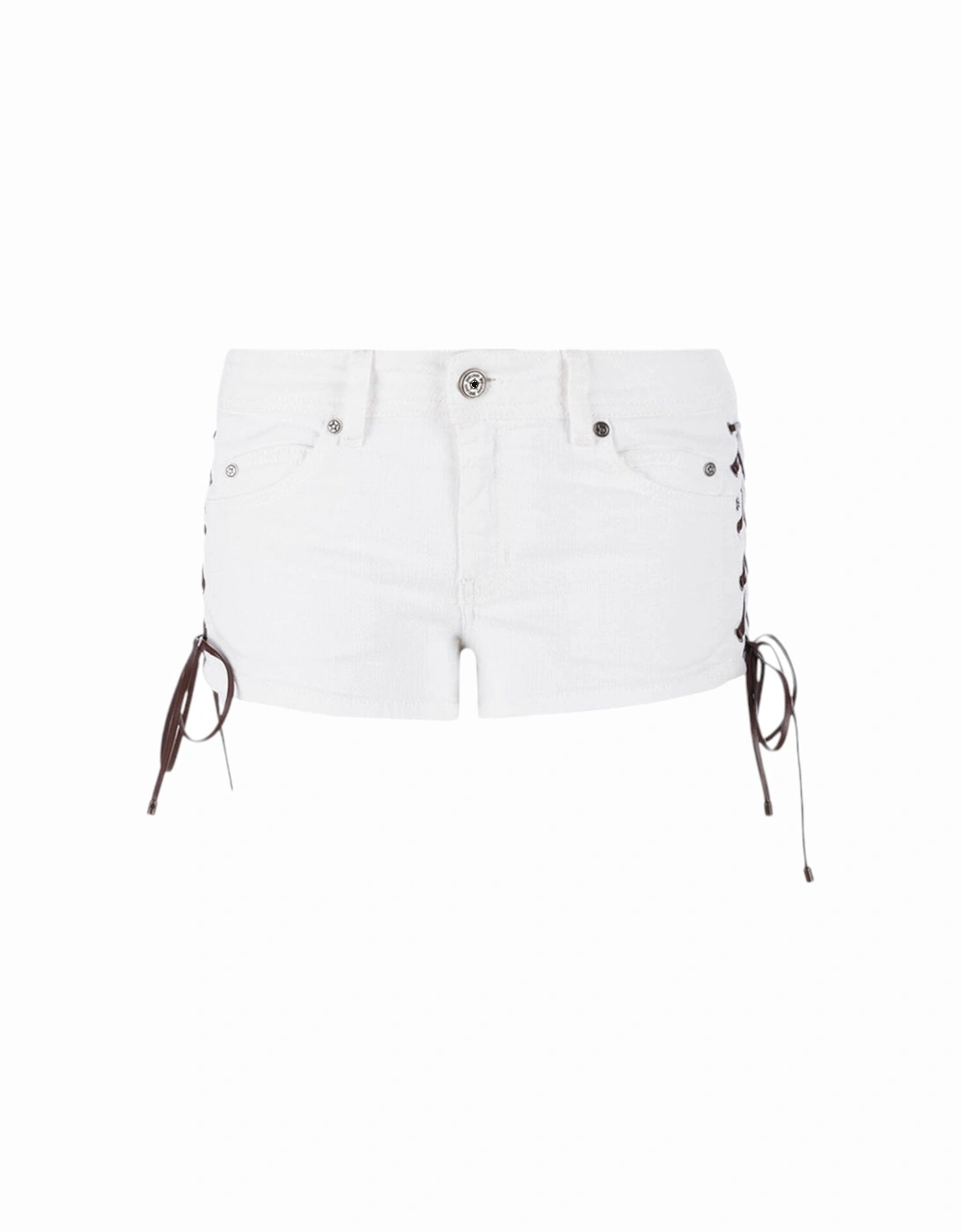 Womens Denim Shorts Regular Fit Party Ribbons Jeans, 7 of 6