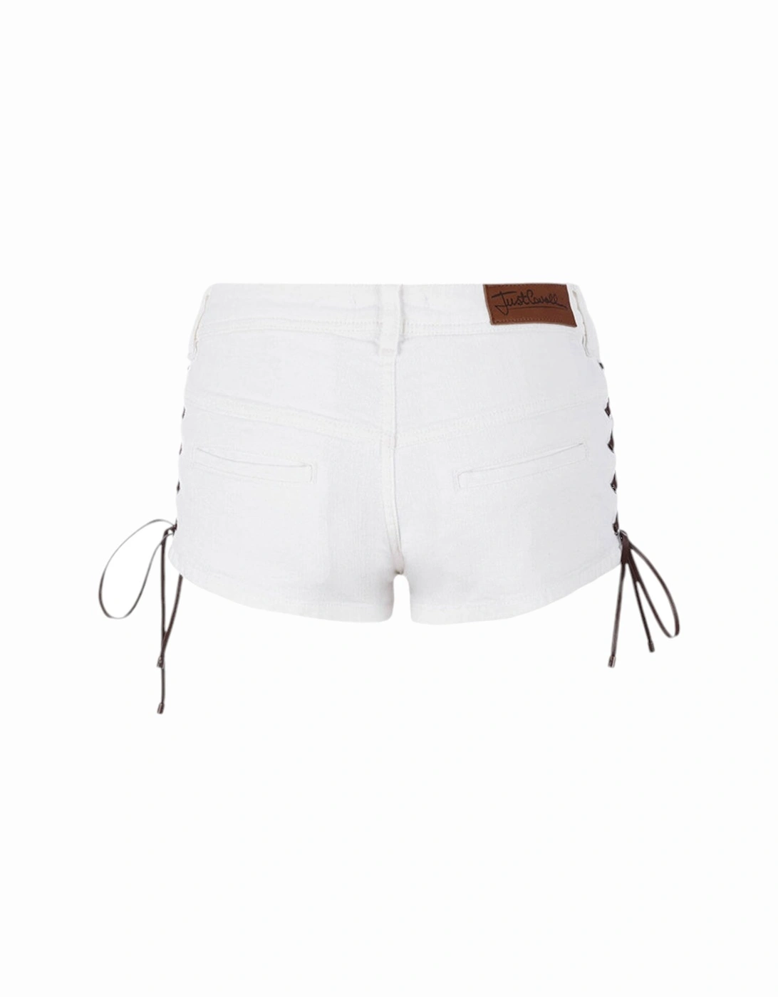 Womens Denim Shorts Regular Fit Party Ribbons Jeans