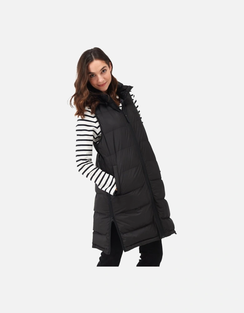 Womens Ganella Baffled Longline Gilet