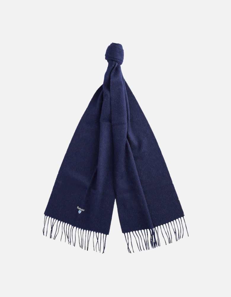 Plain Lambswool Scarf NY11 Navy