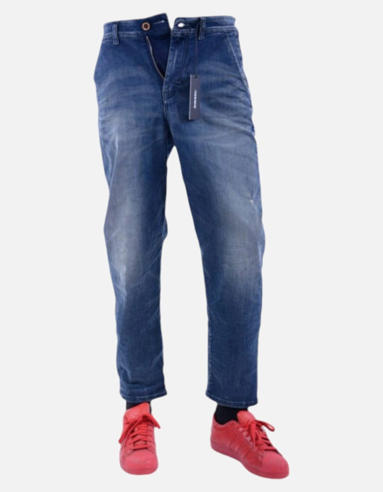 CARROT CHINO 0856Q Mens Chino Trousers Slim Fit Carrot Casual Denim Pants