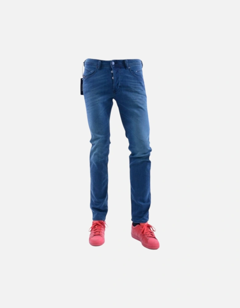 BELTHER 0686A Mens Denim Jeans Stretch Regular Slim Tapered Casual Pants