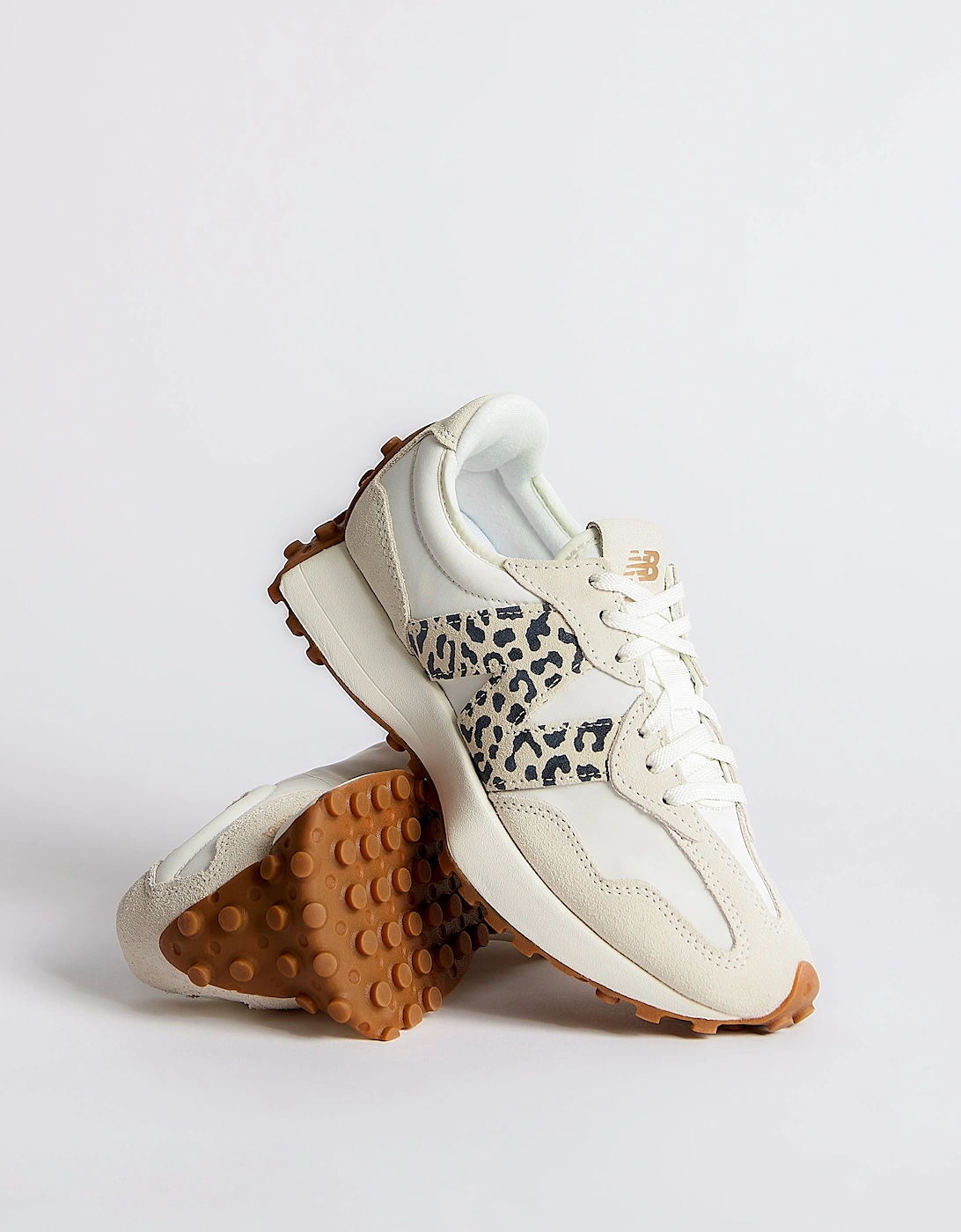 327 Animal Print Sea Salt Women's White Trainer