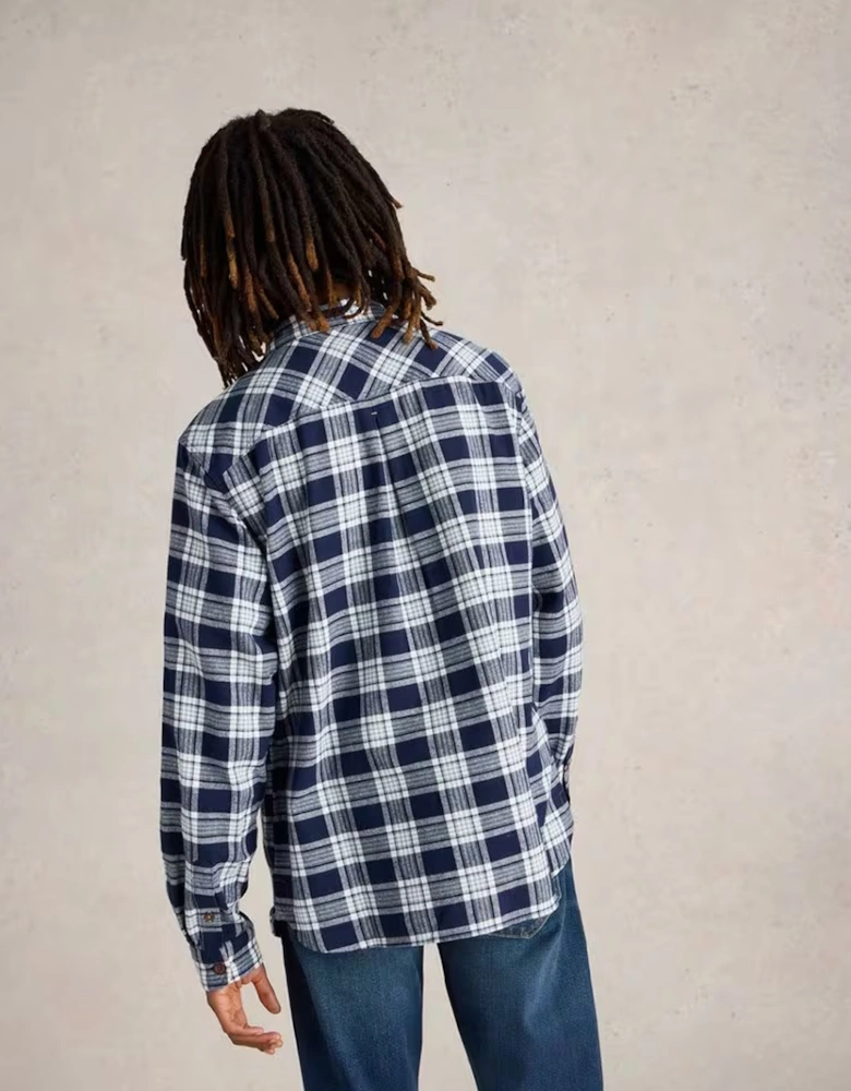 Wallace Brushed Check Shirt Navy Multi