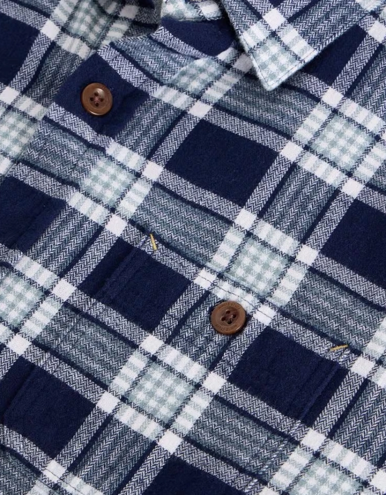 Wallace Brushed Check Shirt Navy Multi