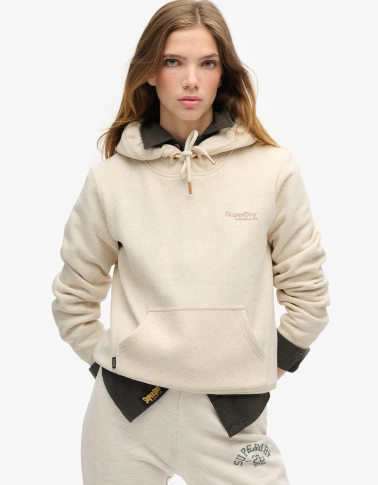 Women's Essential Logo Hoodie Light Oat Marl