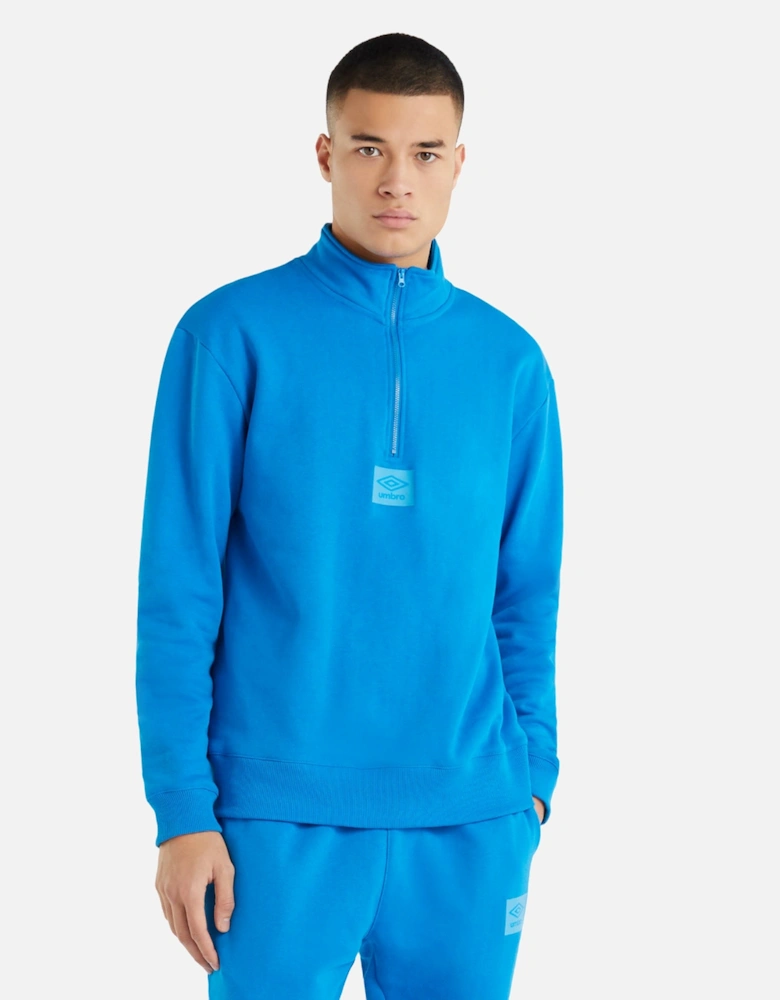 Mens Logo Quarter Zip Fleece Top