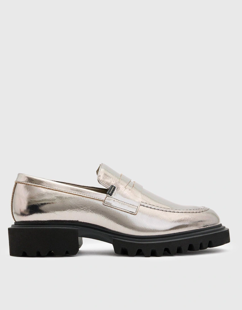 Lola Metallic Loafer - Grey