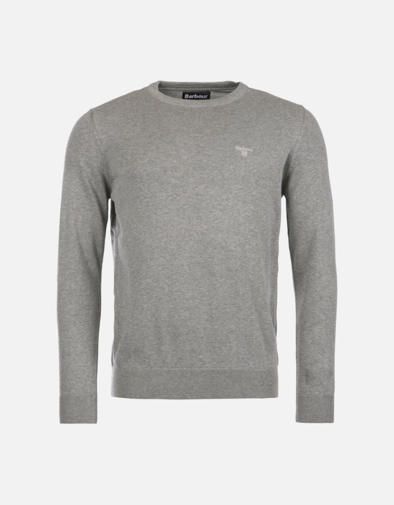 Heritage Pima Cotton Grey Crew Neck Jumper