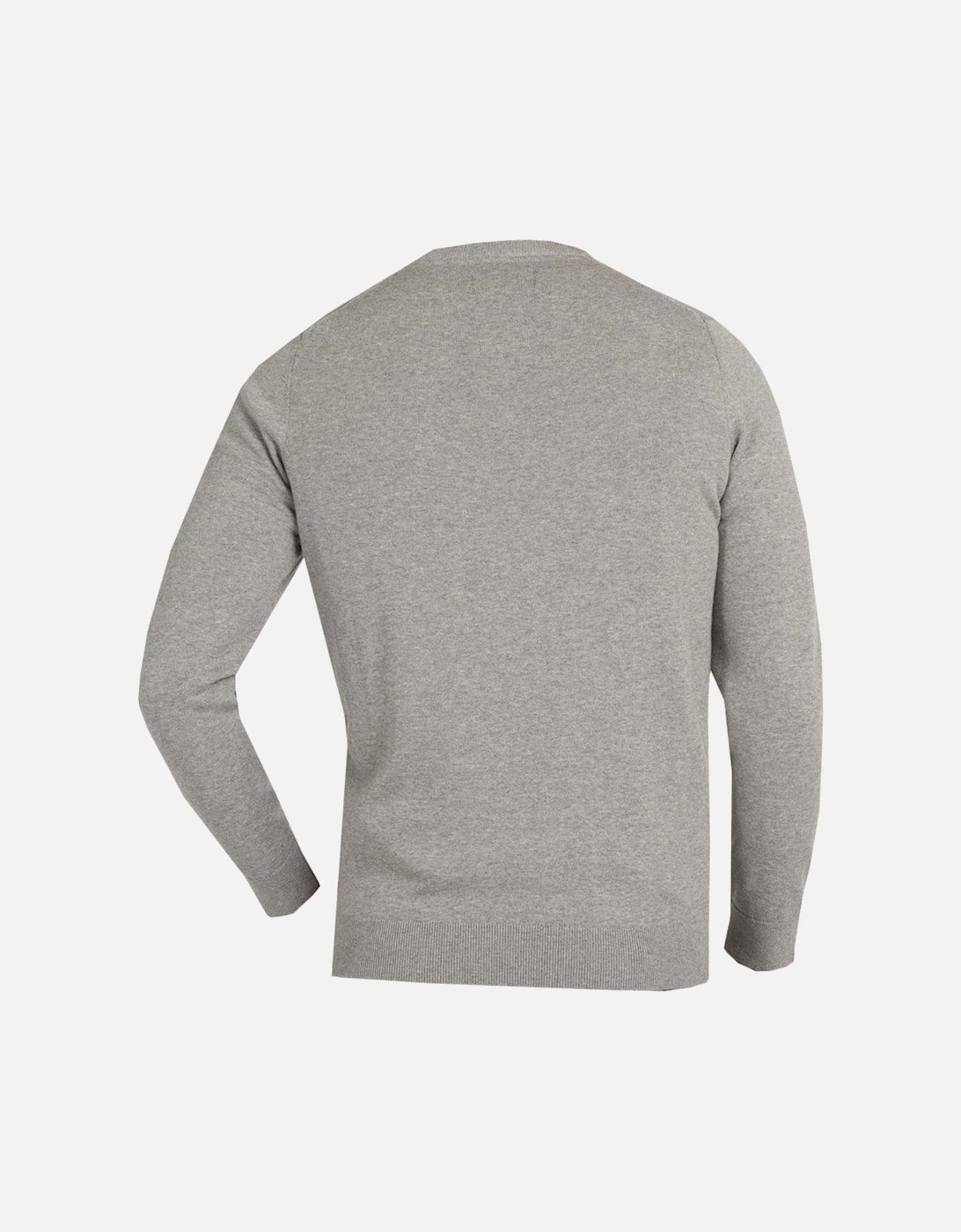 Heritage Pima Cotton Grey Crew Neck Jumper