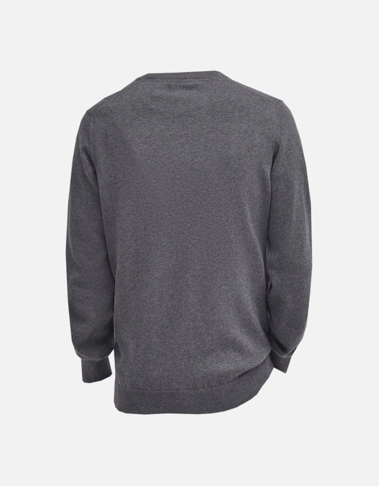 Heritage Charcoal Pima Cotton Crew Neck Jumper