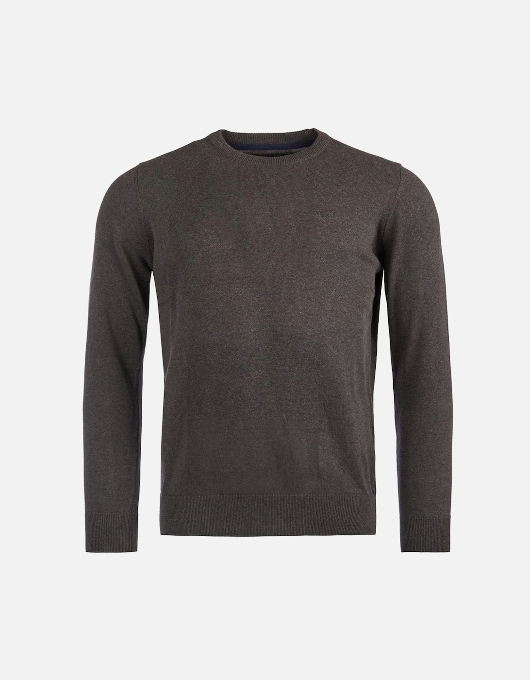 Heritage Charcoal Pima Cotton Crew Neck Jumper, 4 of 3