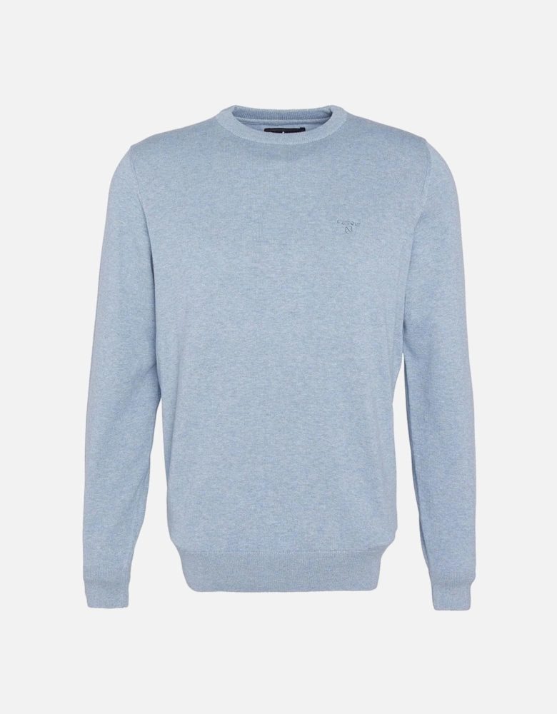 Heritage Blue Pima Cotton Crew Neck Jumper