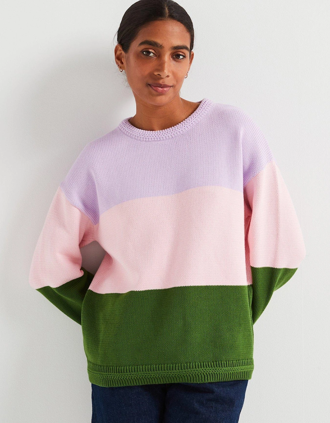 Madison Block Stripe Jumper - Multi, 6 of 5