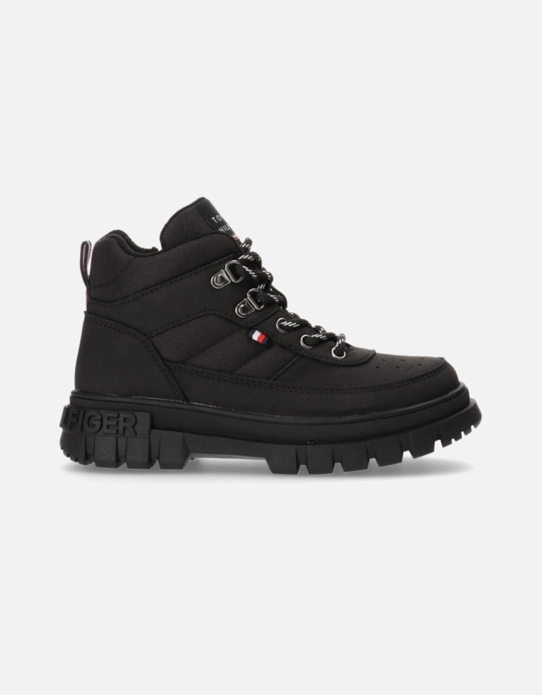 Boys Lace Up Boots - Black