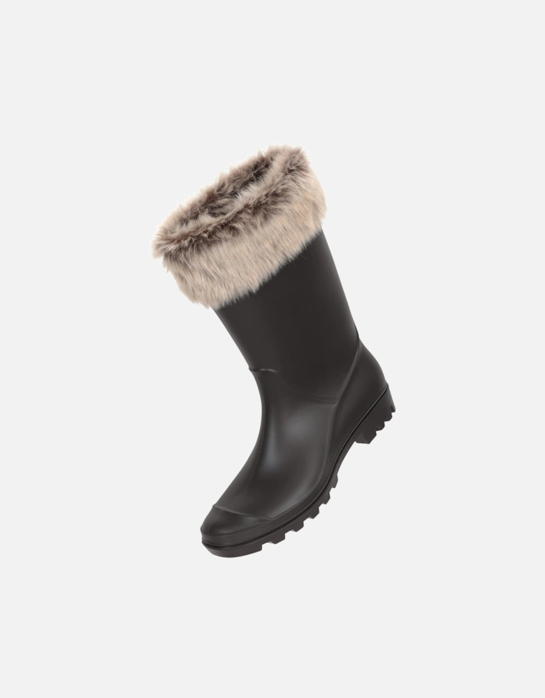 Womens/Ladies Faux Fur Lined Wellington Boots