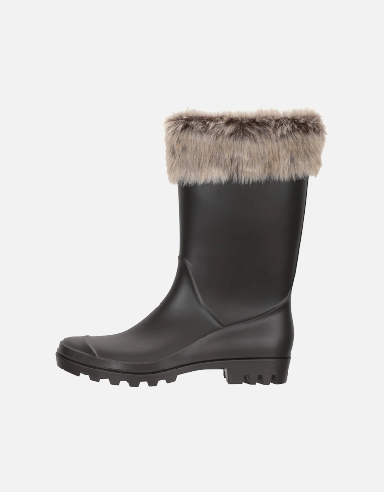 Womens/Ladies Faux Fur Lined Wellington Boots