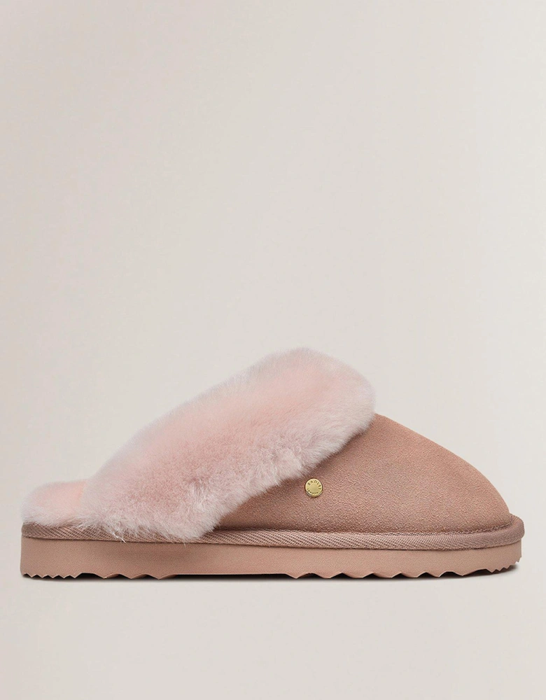 Maple Lane Shearling Mule - Pink