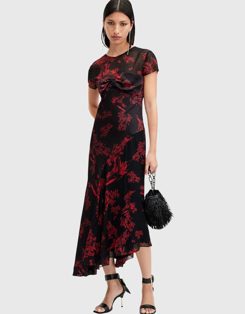 Tasha Midi Dress - Red