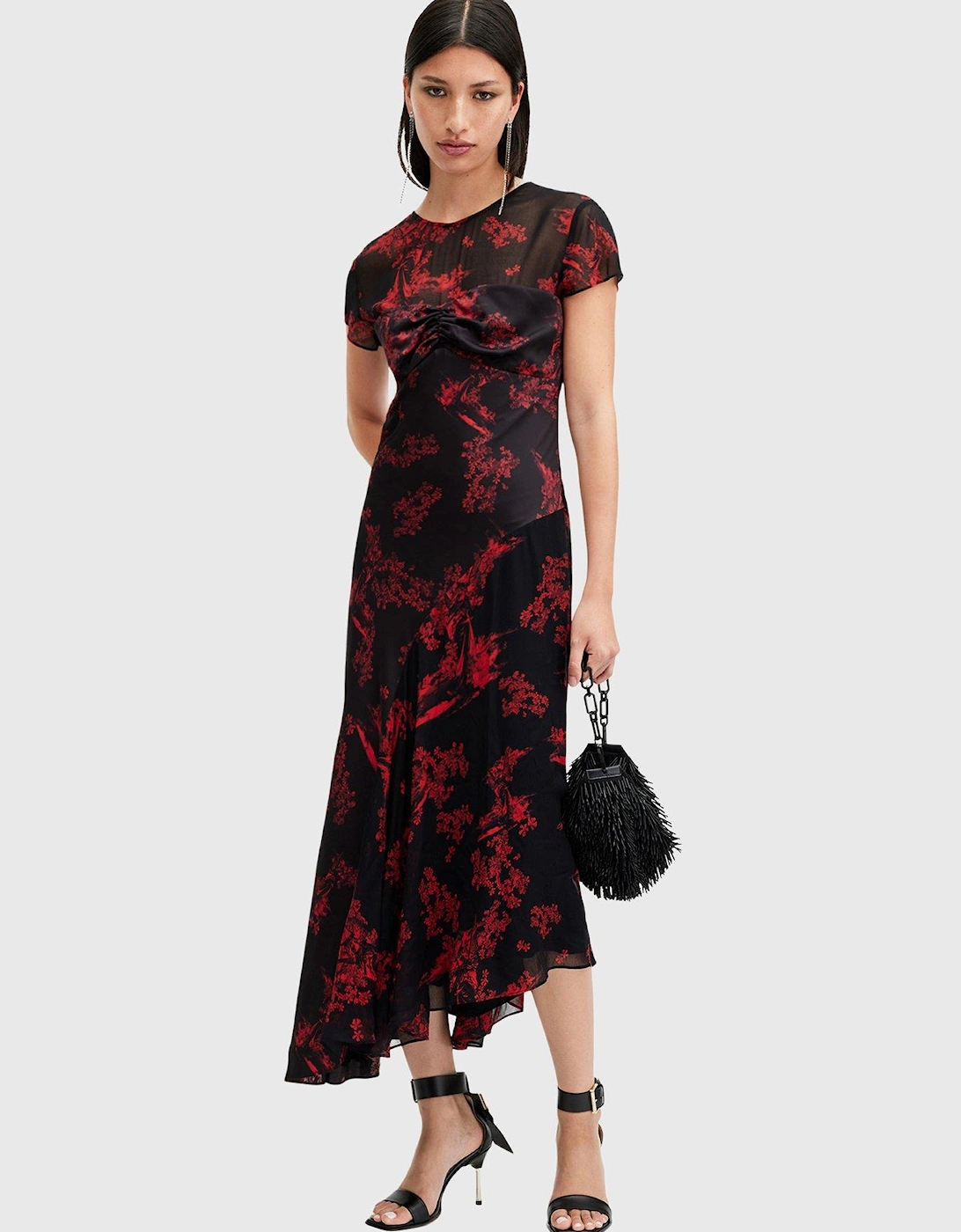 Tasha Midi Dress - Red, 6 of 5