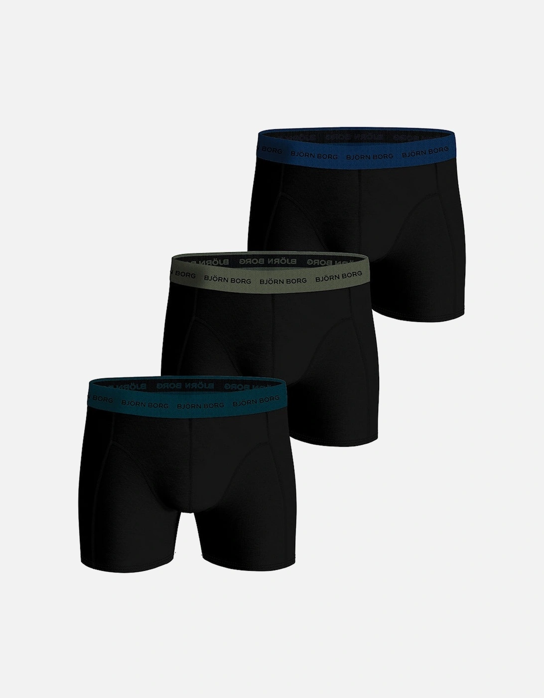 3-Pack Cotton Stretch Boxer Briefs, Black, 2 of 1