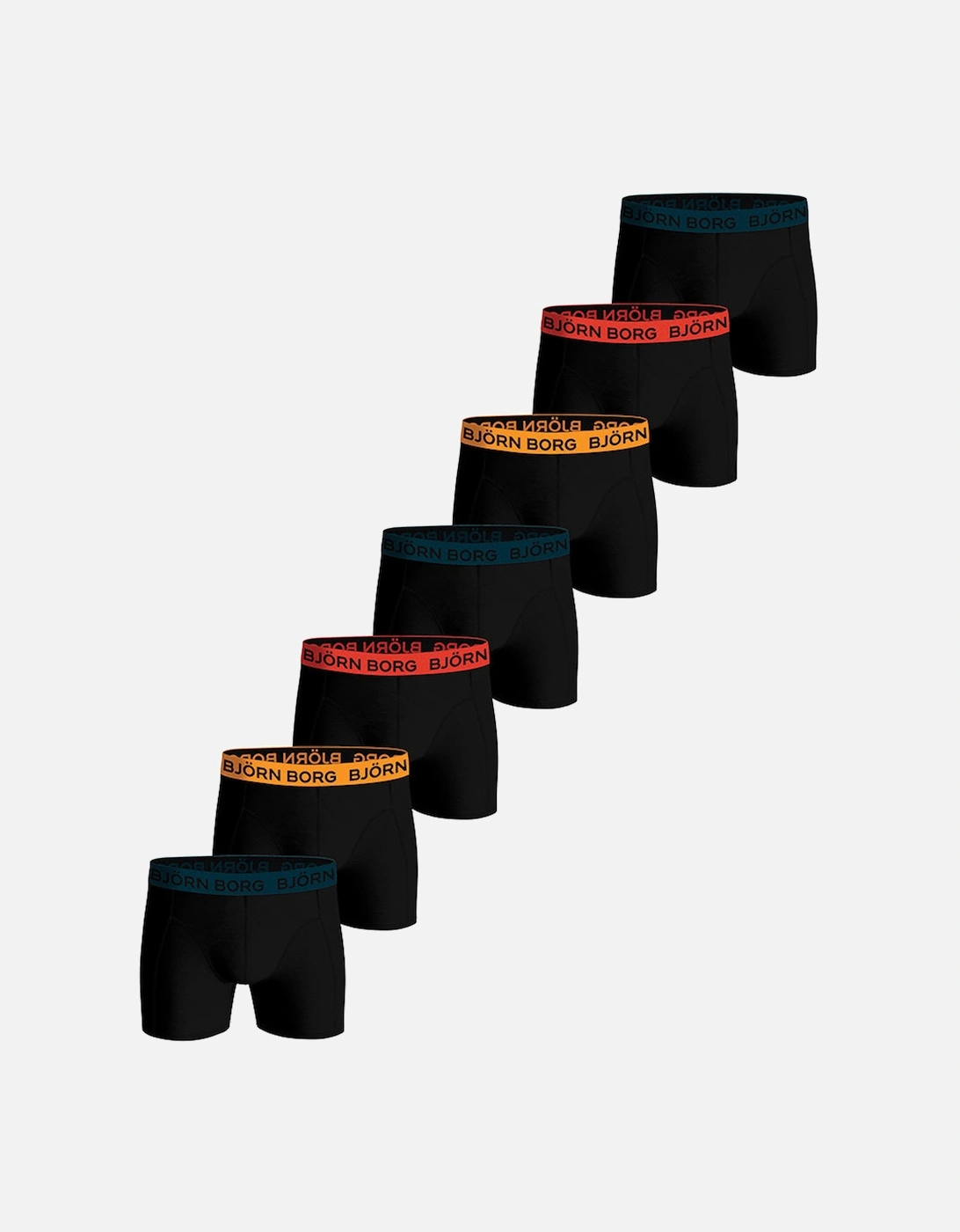 7-Pack Cotton Stretch Boxer Briefs, Black/Multi, 2 of 1