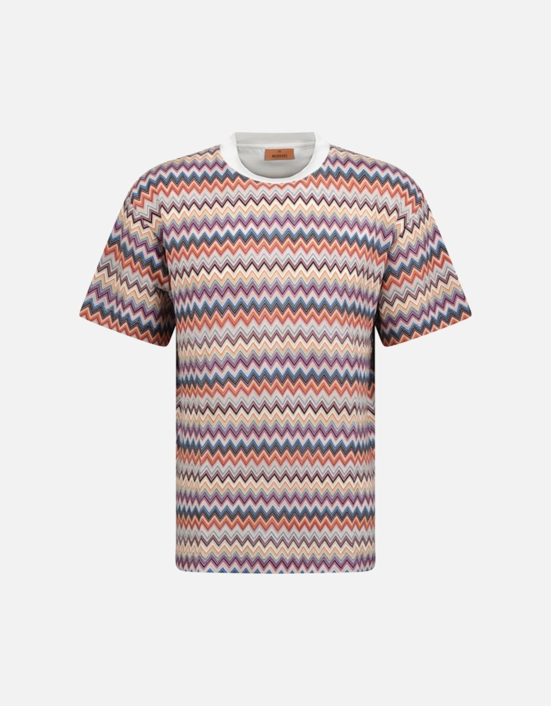 Knitted Zig Zag T-Shirt Multi Colour