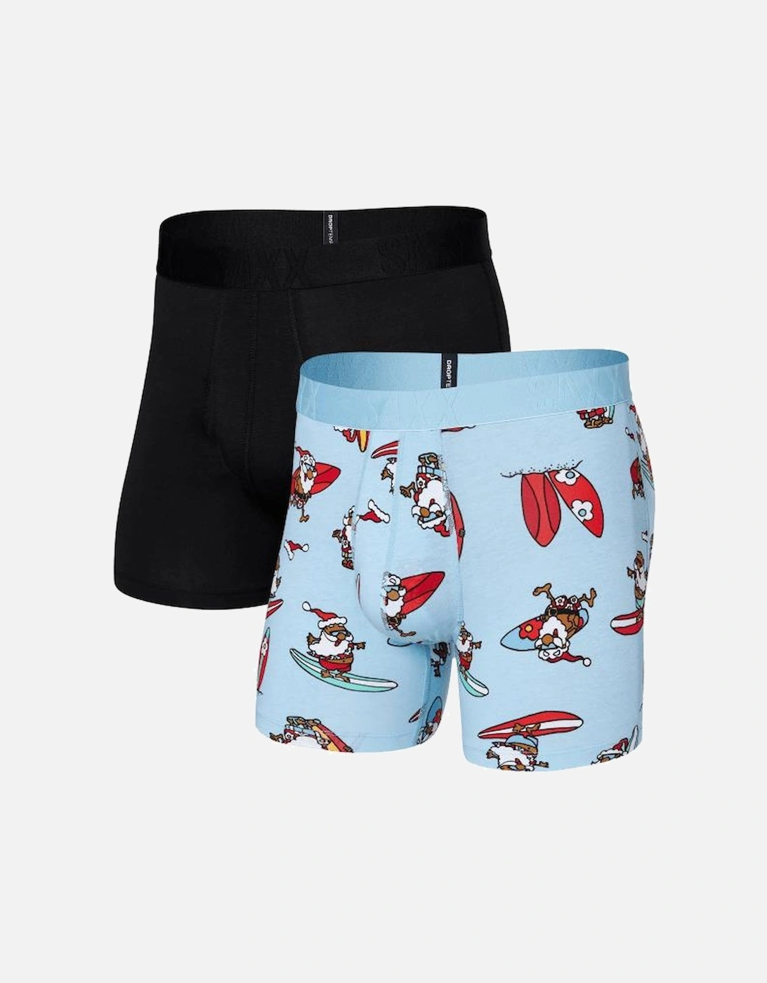 2-Pack Drop Temp Surf's Up Boxer Briefs, Blue/Black, 5 of 4