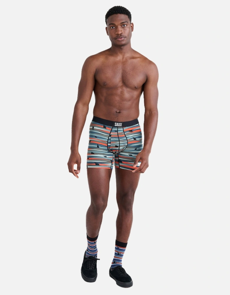 Ultra Fins Boxer Brief, Blue/red