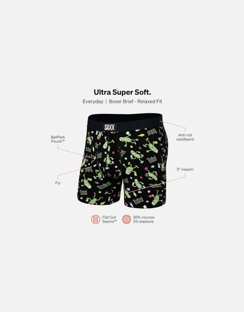 Ultra Pickleball Boxer Brief, Black